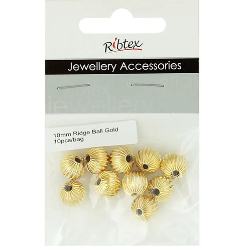 10mm Metal Alloy Ridge Ball Spacers